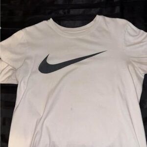Nike White Tee with Black Logo